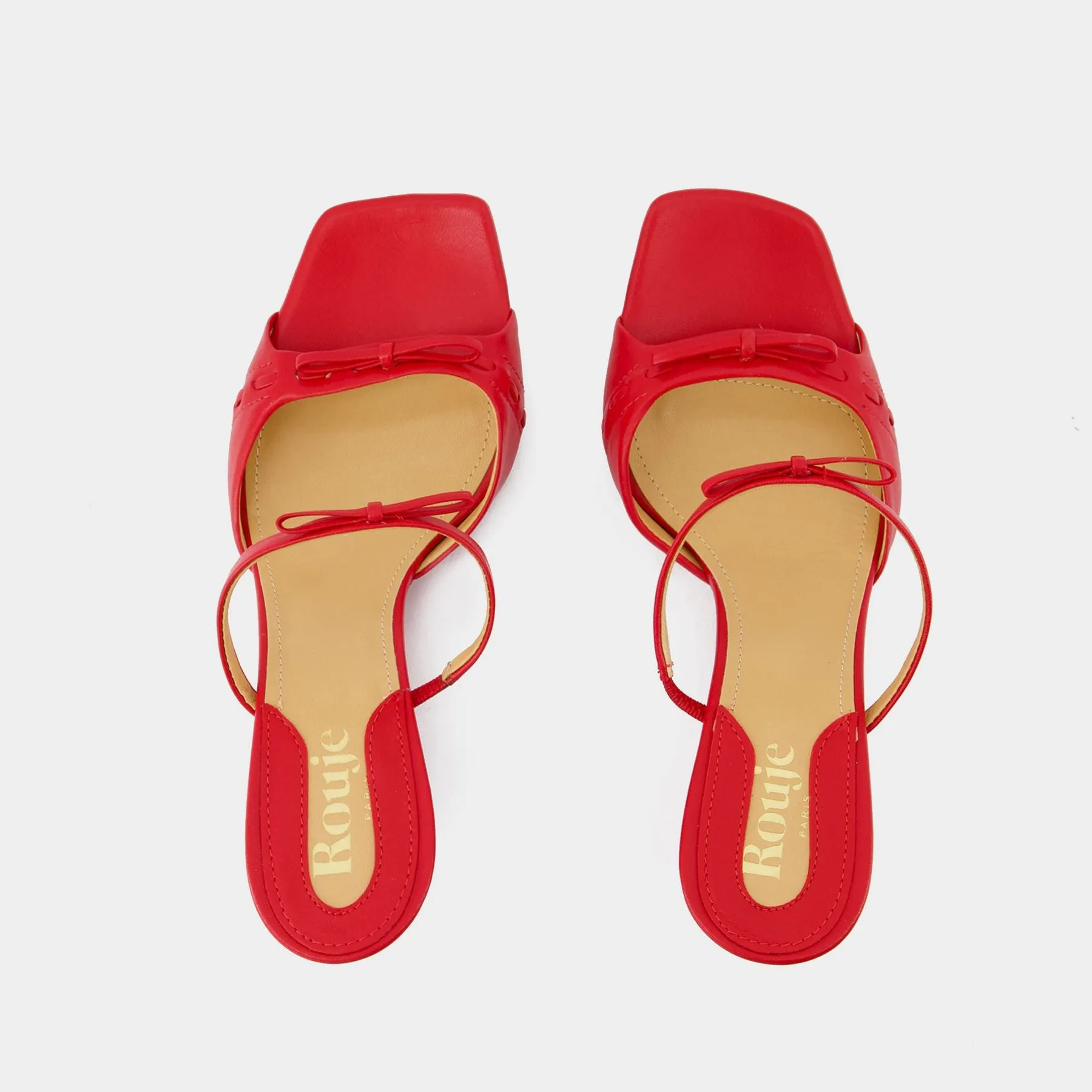 Rouje  Eve Pumps - Rouje - Leather - Red