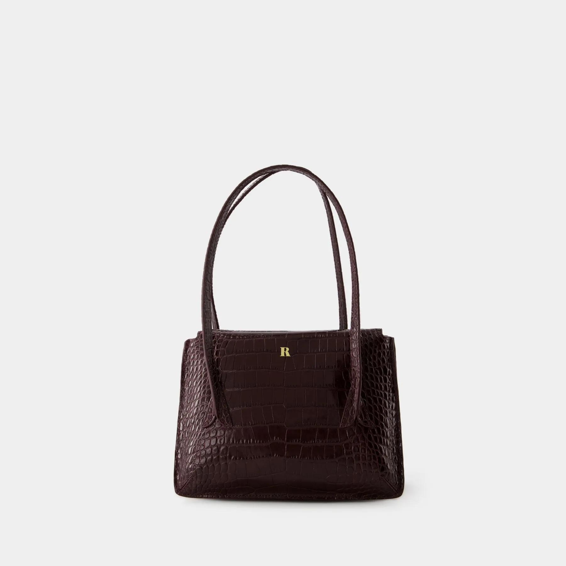 Rouje  Le J Shoulder Bag - Rouje - Leather - Burgundy Croco