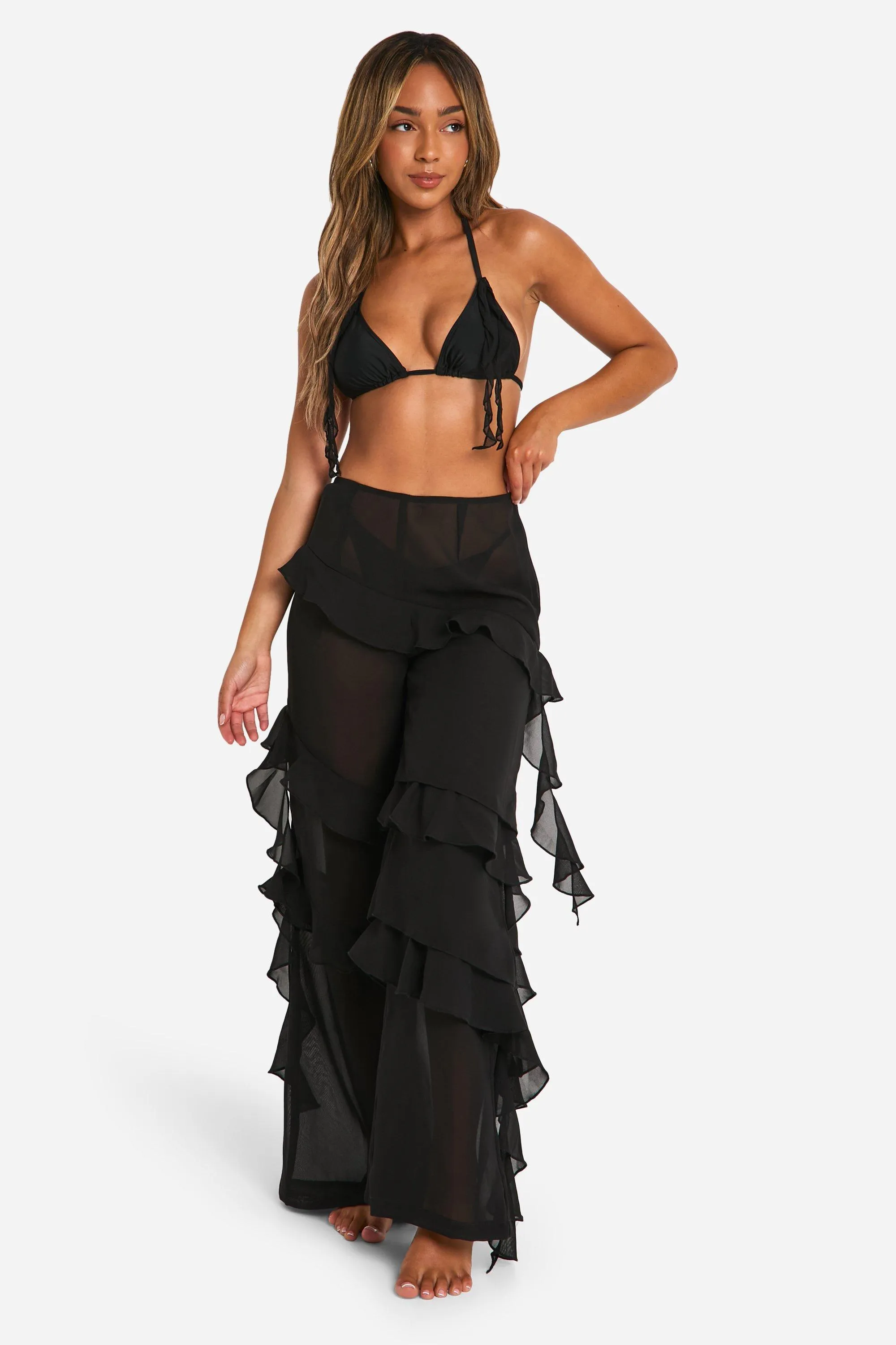 Ruffle Beach Pants