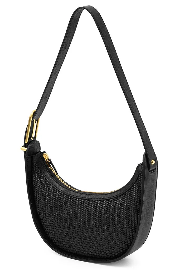 Sancia - The Luna - Black Raffia