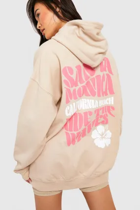 Santa Monica Back Print Hoodie