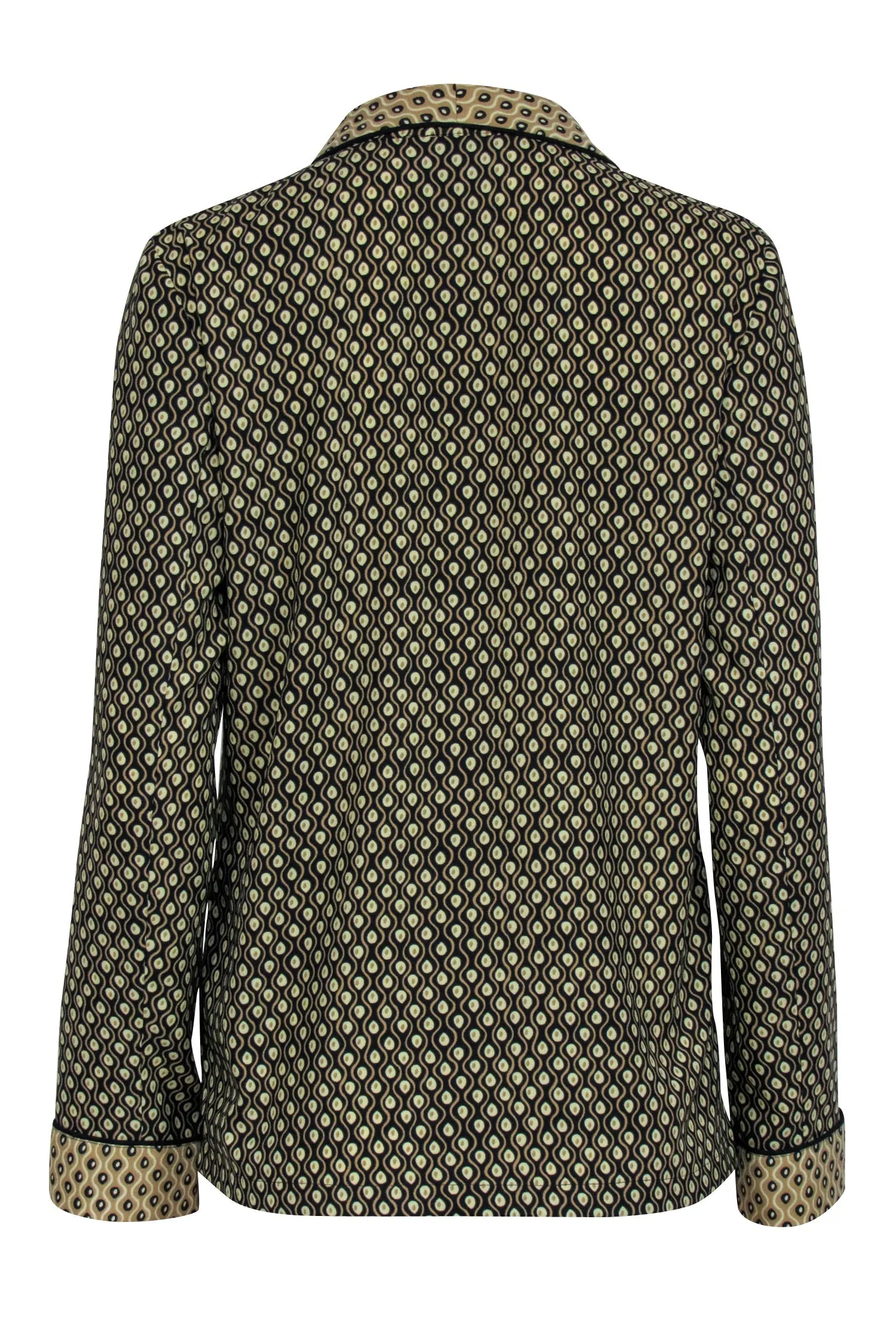 Scotch & Soda - Black & Tan Printed Single Button Blazer Sz M