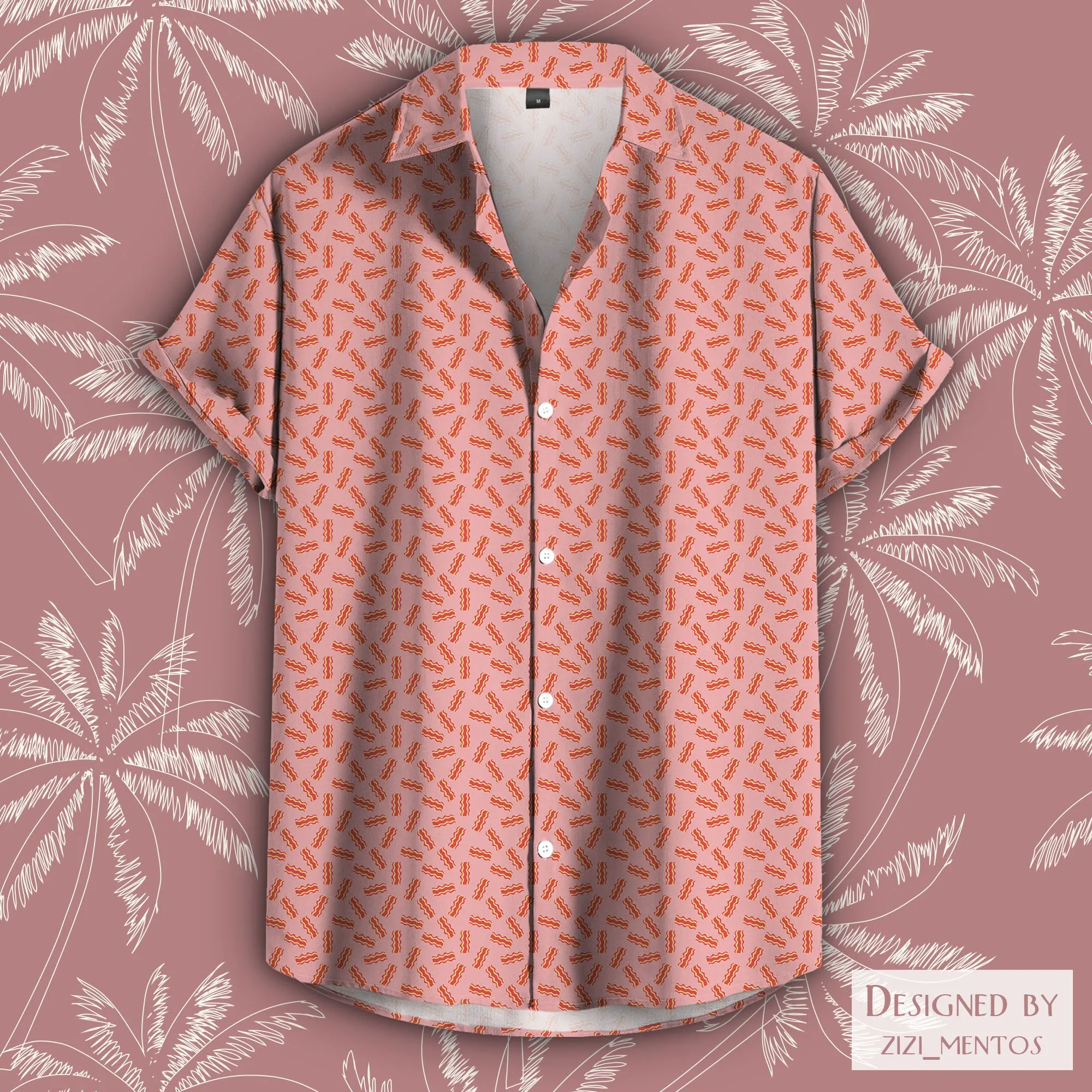 Sizzling Bacon Button Down Tee