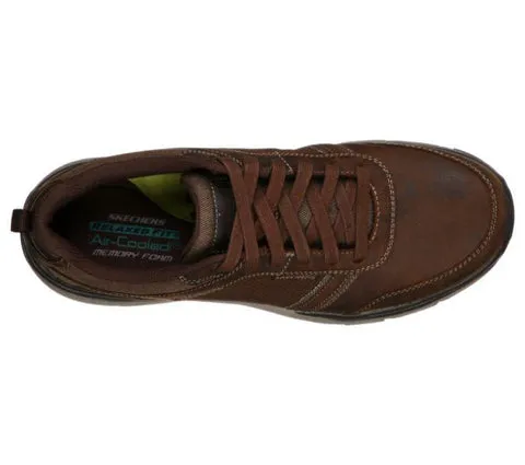 Skechers MEN'S RELAXED FIT SENTINAL-LUNDER Dark Brown