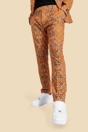 Skinny Bandana Suit Pants