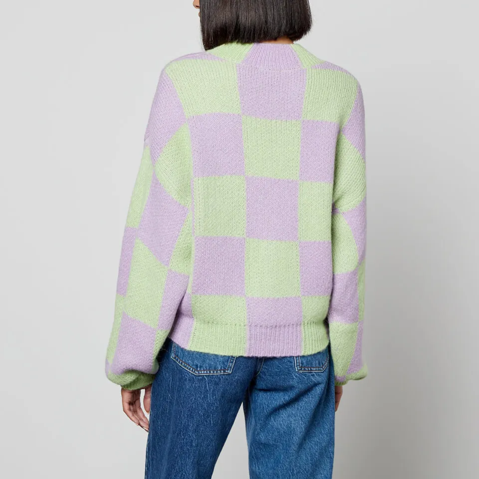 Stine Goya Adonis Checked Intarsia-Knit Jumper - L | Coggles