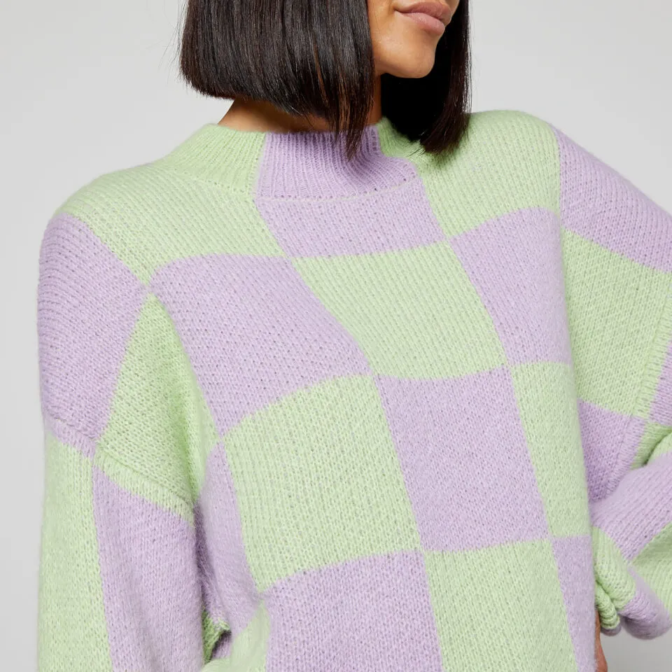 Stine Goya Adonis Checked Intarsia-Knit Jumper - L | Coggles