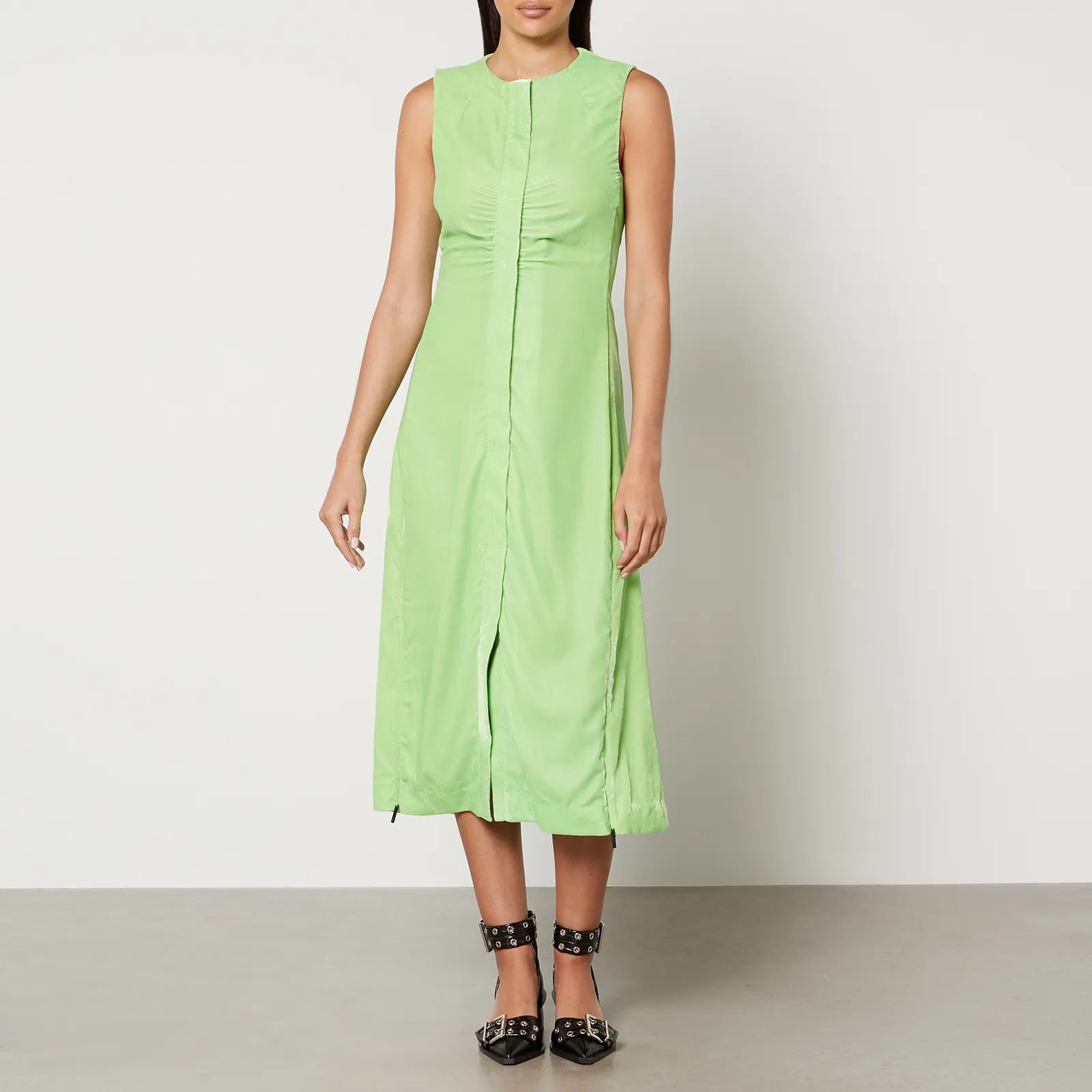 Stine Goya Austyn Recycled Velour Midi Dress - XS | Coggles