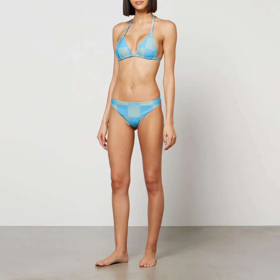 Stine Goya Dhalia Checked Stretch-Jersey Bikini Bottoms - XXS | Coggles