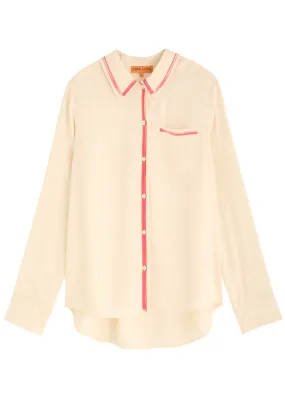 STINE GOYA Felix striped matte satin shirt  -                         -                     -                