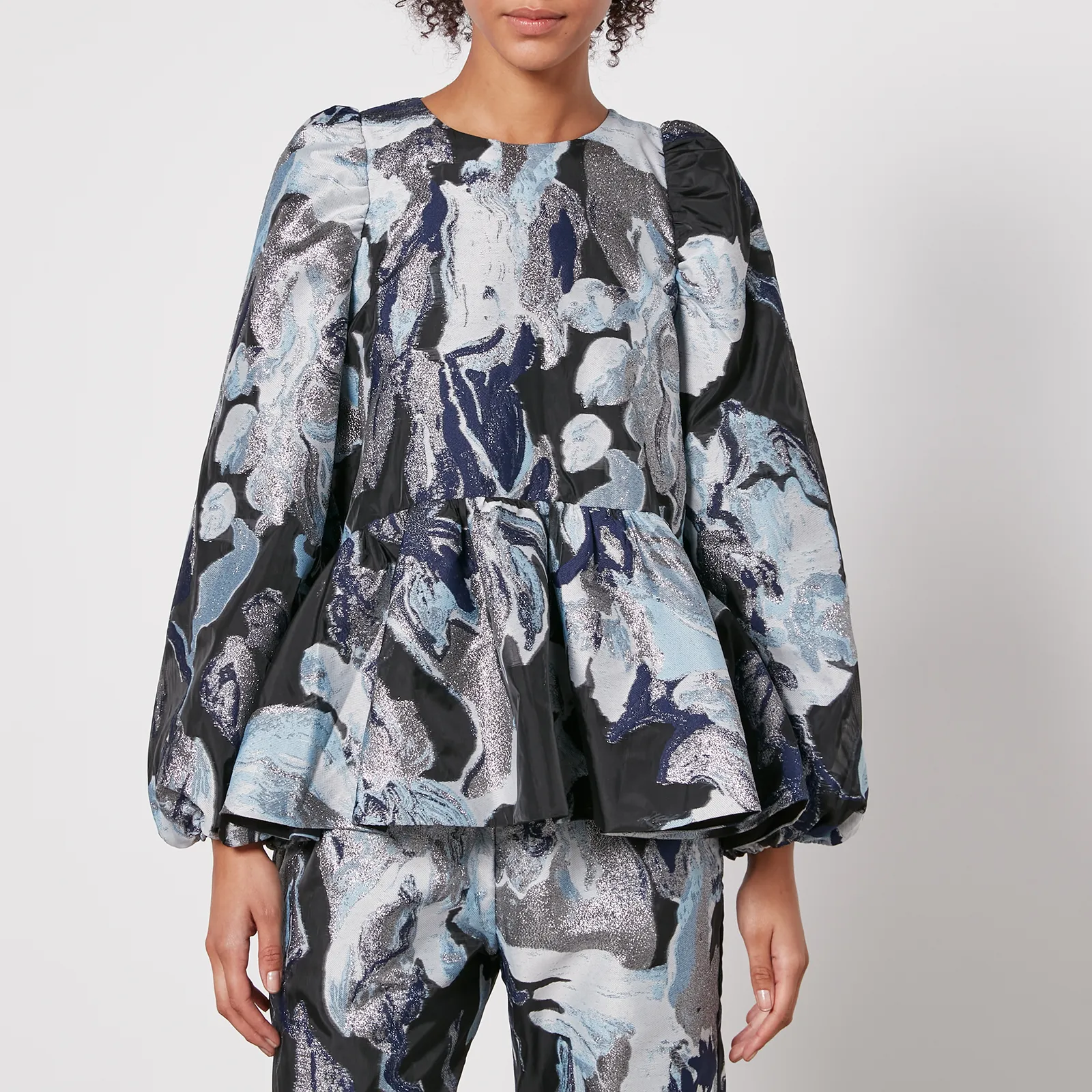 Stine Goya Jenny Floral-Jacquard Blouse - XS | Coggles