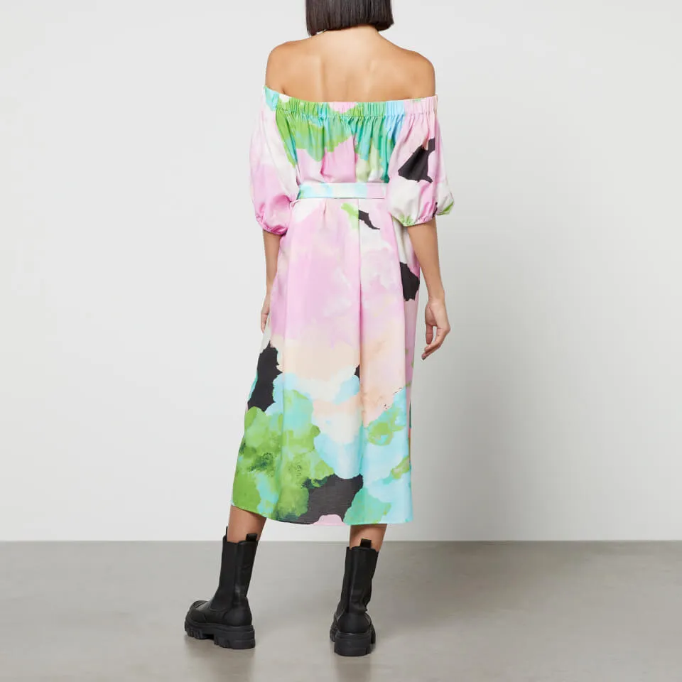 Stine Goya Kian Belted Gauze Midi Dress - XXS | Coggles