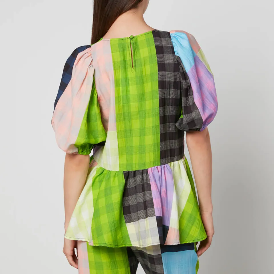 Stine Goya Liw Checked Jacquard Blouse - XS | Coggles