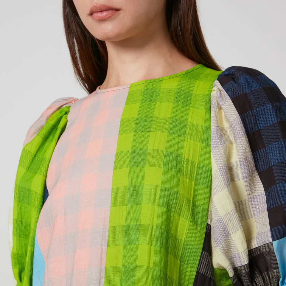 Stine Goya Liw Checked Jacquard Blouse - XS | Coggles