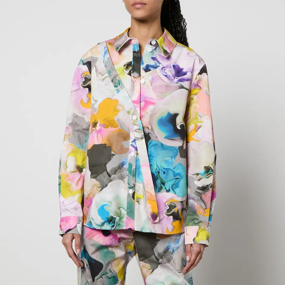 Stine Goya Martina Printed Cotton-Poplin Shirt - XS | Coggles