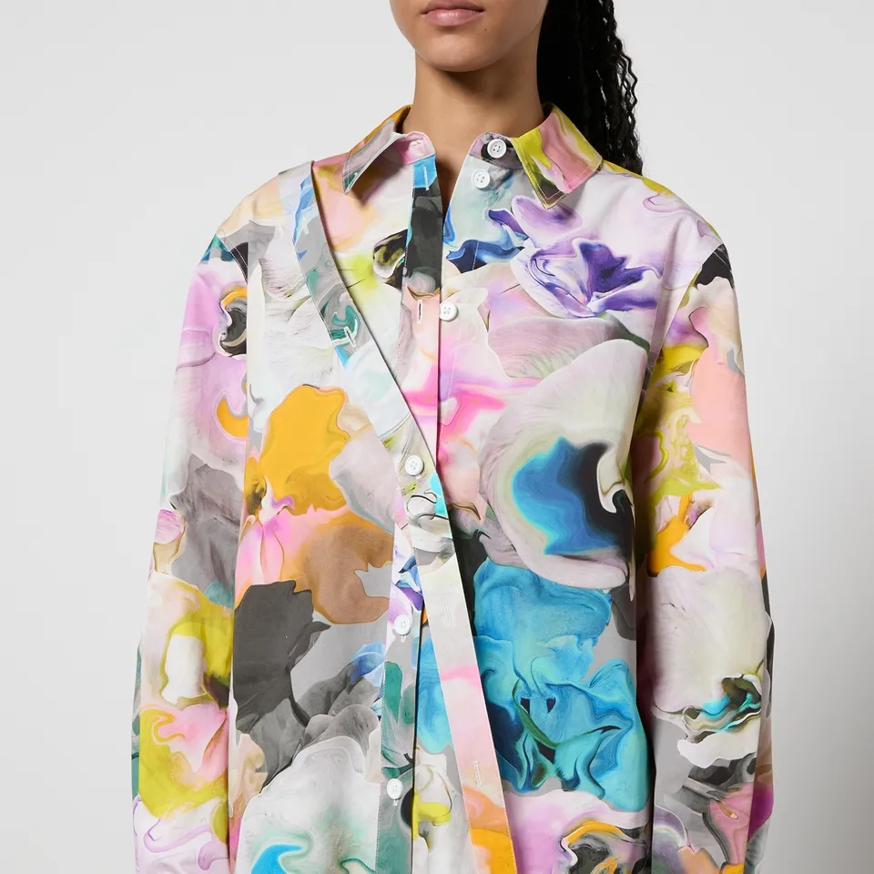 Stine Goya Martina Printed Cotton-Poplin Shirt - XS | Coggles