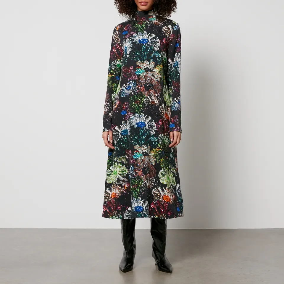 Stine Goya Mille Floral-Print Tencel™-Blend Midi Dress - XS | Coggles