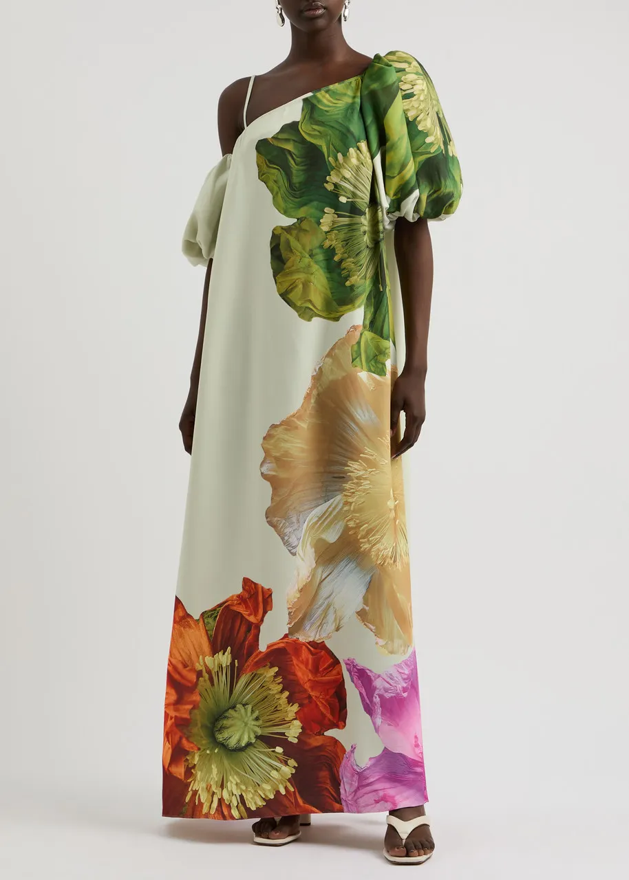 STINE GOYA Payton floral-print gown  -                         -                     -                