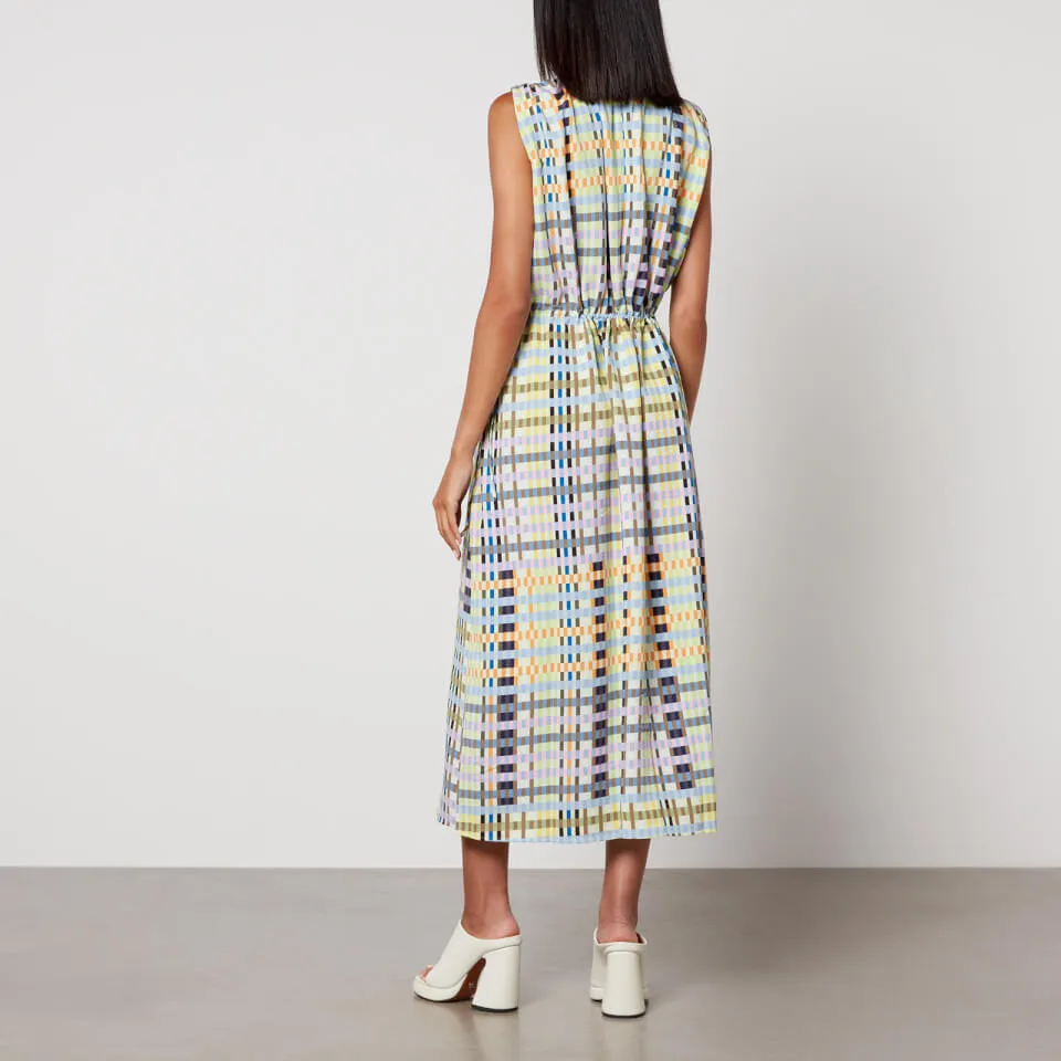 Stine Goya Rowena Checked Stretch-Jersey Midi Dress - M | Coggles