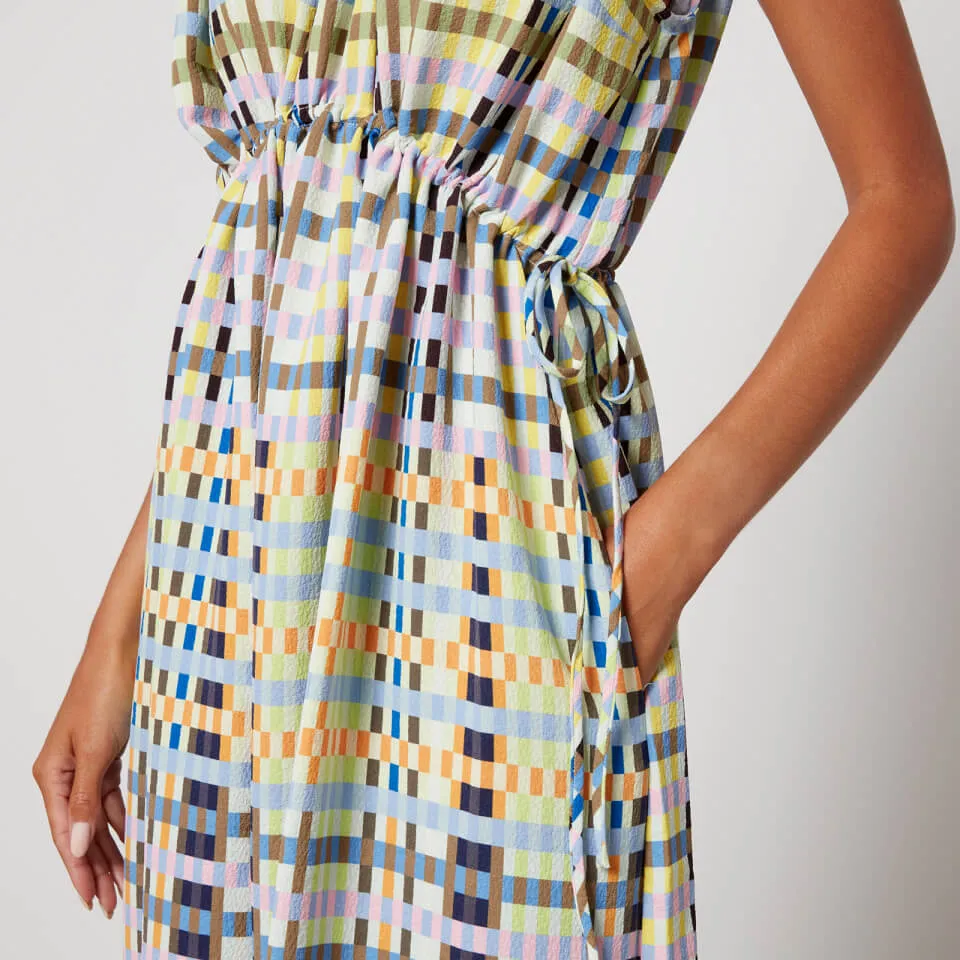 Stine Goya Rowena Checked Stretch-Jersey Midi Dress - M | Coggles