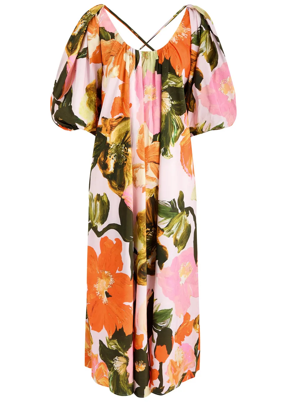 STINE GOYA Teresa floral-print midi dress -                         -                     -                