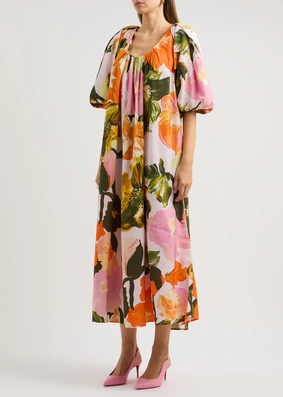 STINE GOYA Teresa floral-print midi dress -                         -                     -                