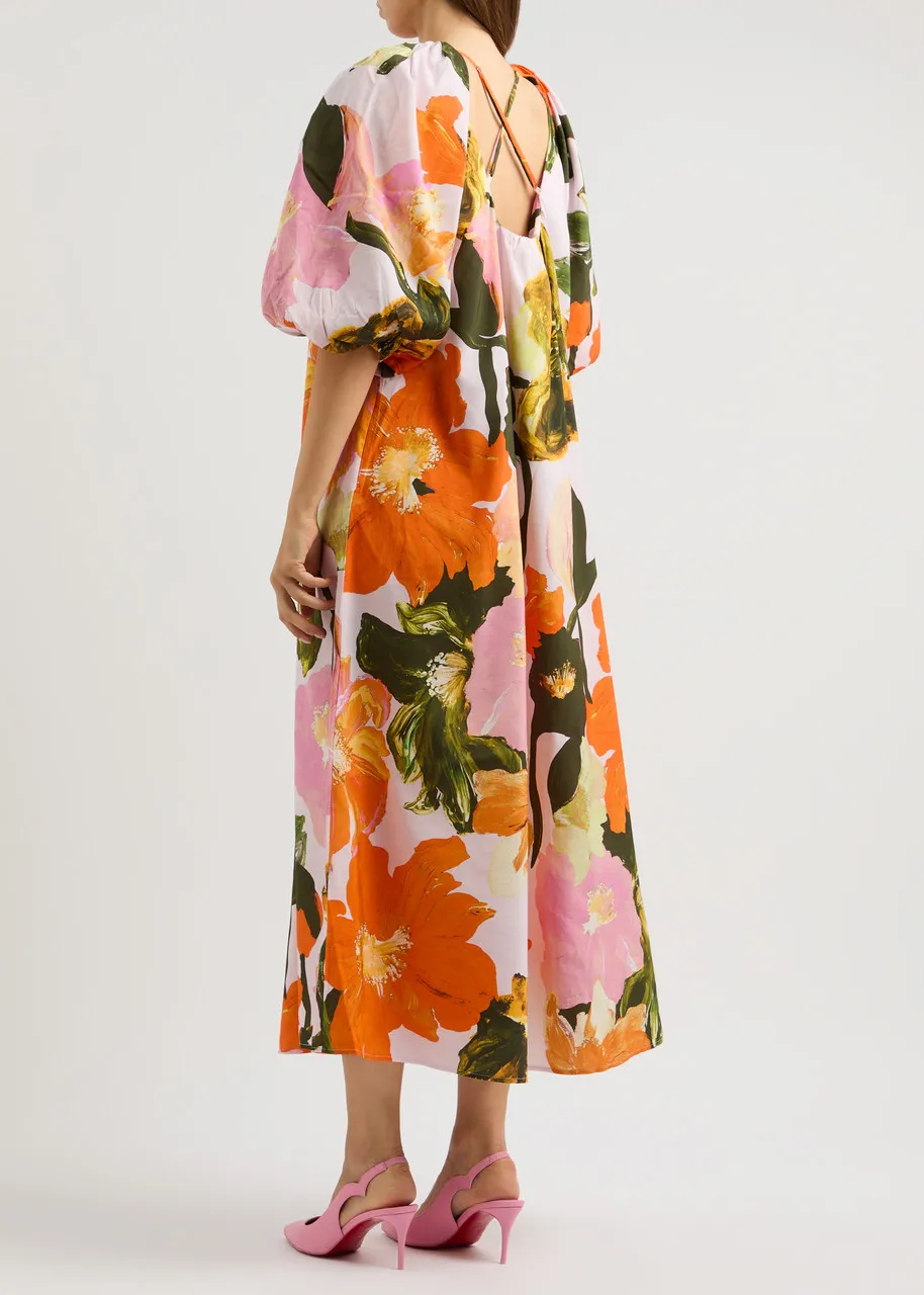 STINE GOYA Teresa floral-print midi dress -                         -                     -                