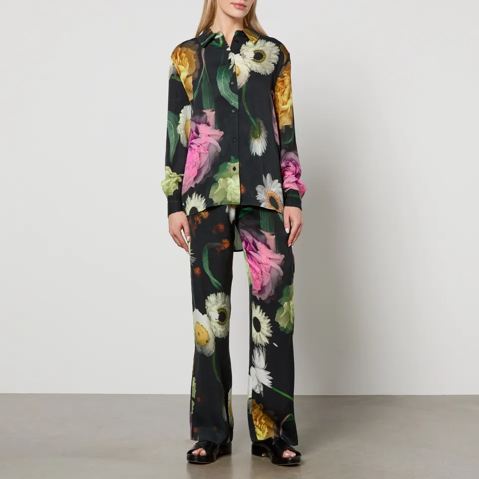 Stine Goya Wal Floral-Print Tencel™ Lyocell-Blend Shirt - M | Coggles