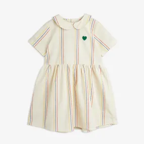 Stripe Woven Heart Dress | Off White