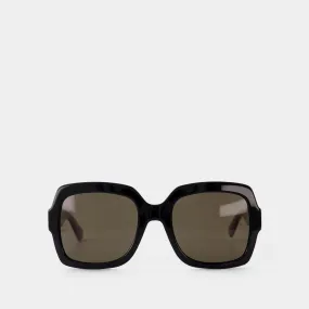 Sunglasses in Black/Green/Brown Acetate