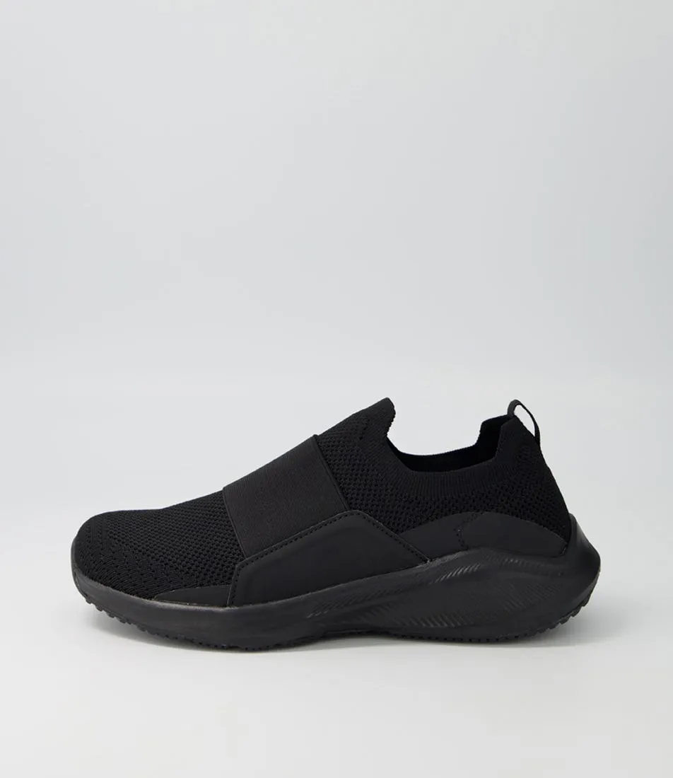 SUPERSOFT Peace Black Knit Sneakers