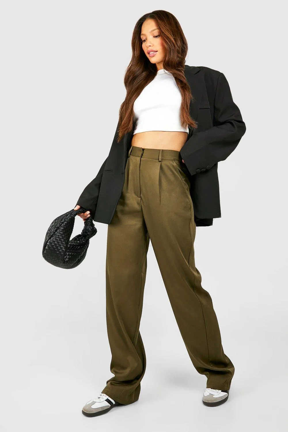 Tall Woven Tailored Wide Leg Pants