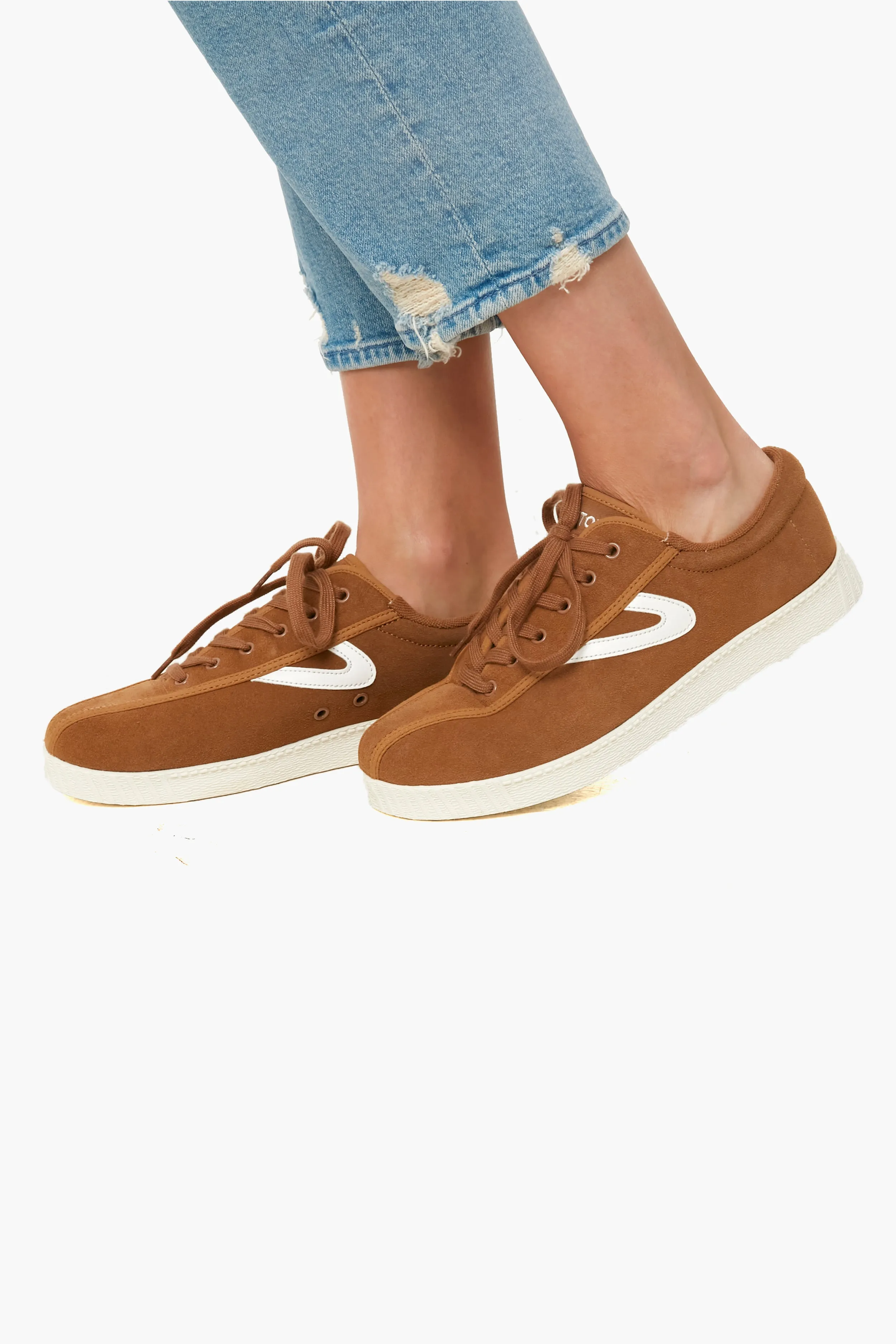 Tan Nylite Suede Sneakers