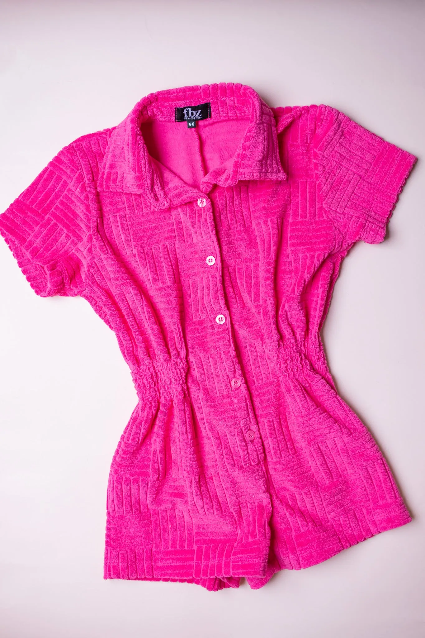 Terry Romper | Hot Pink