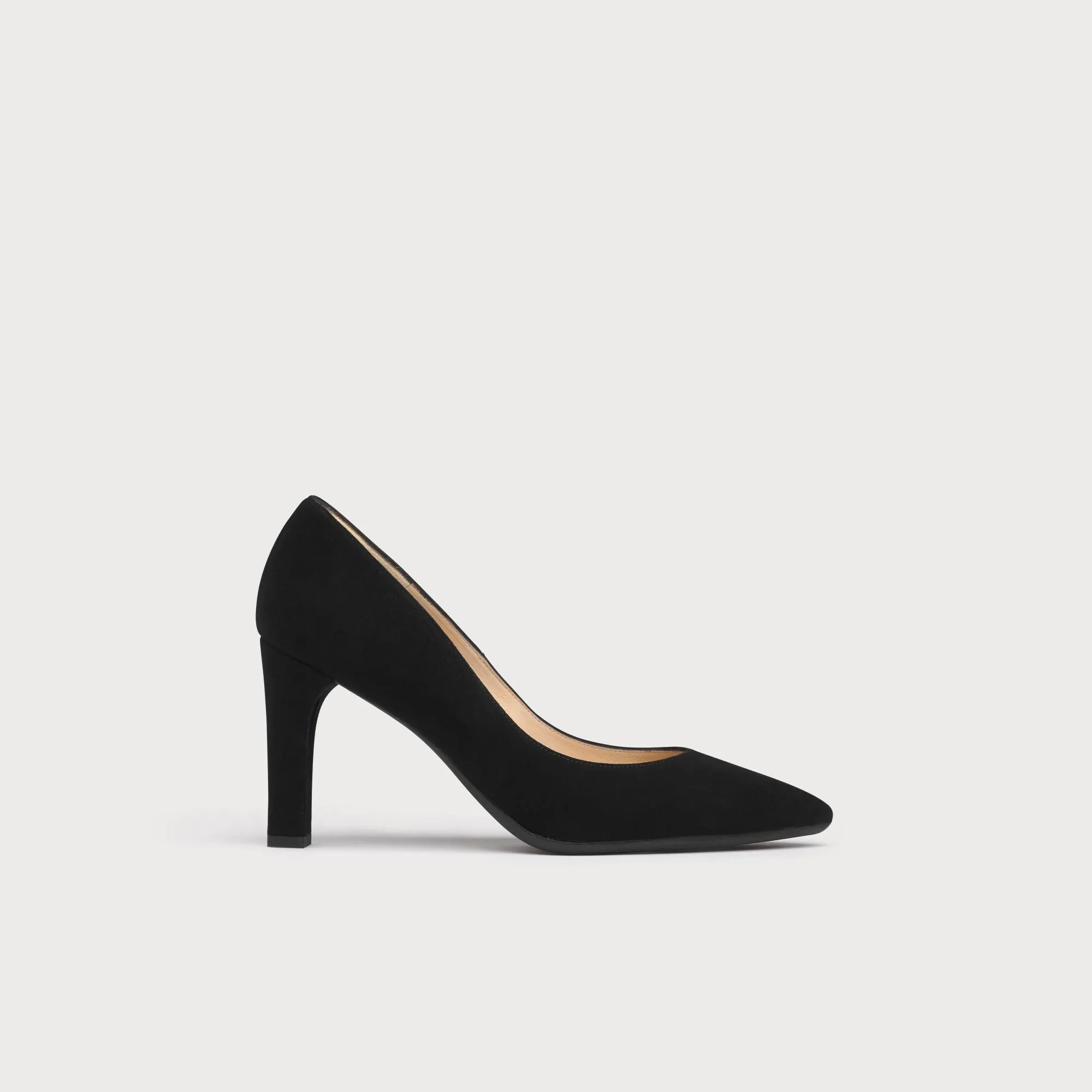 Tess Black Suede Courts, Black