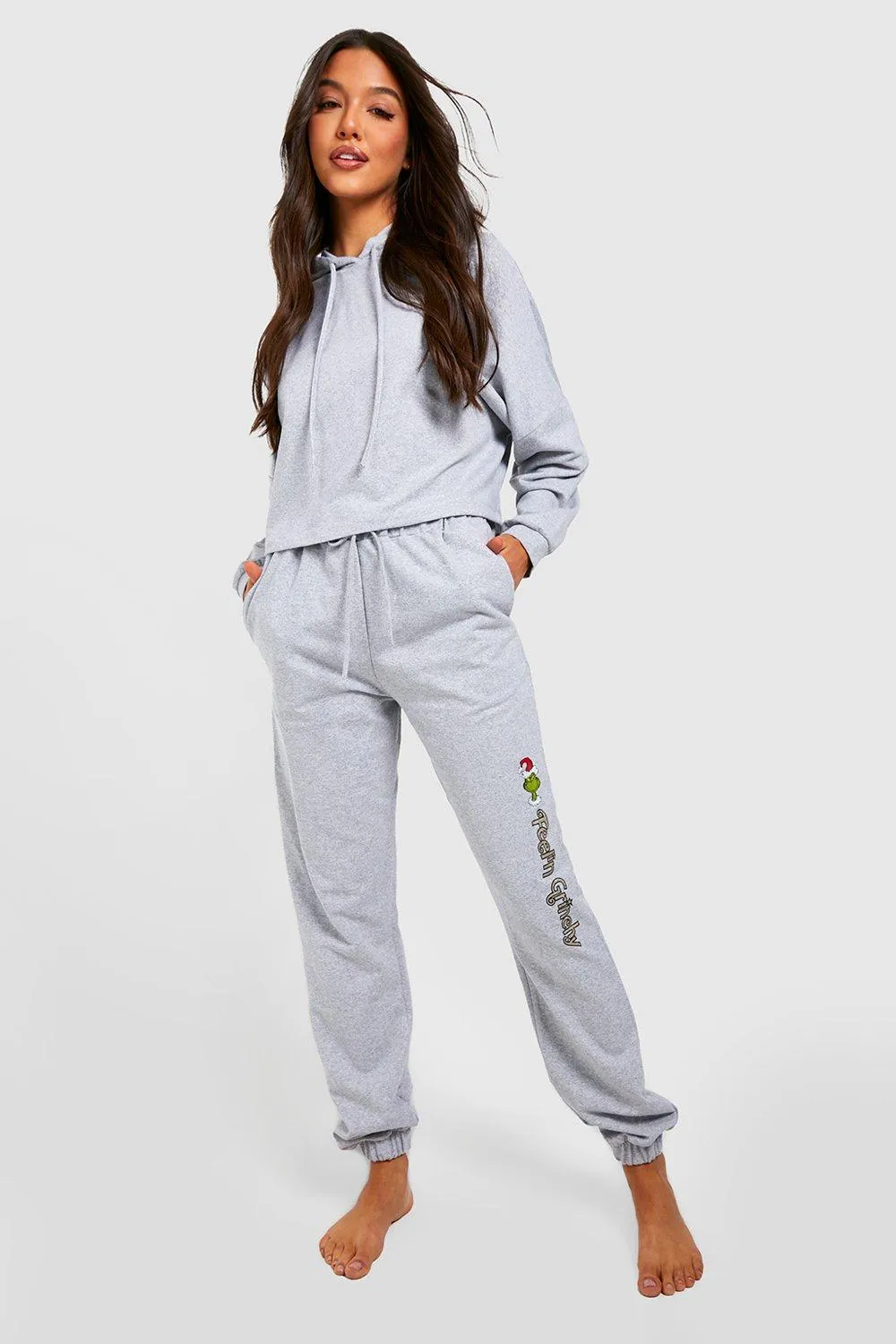 The Grinch Feeling Grinchy Loungewear Crop Hoodie & Jogger