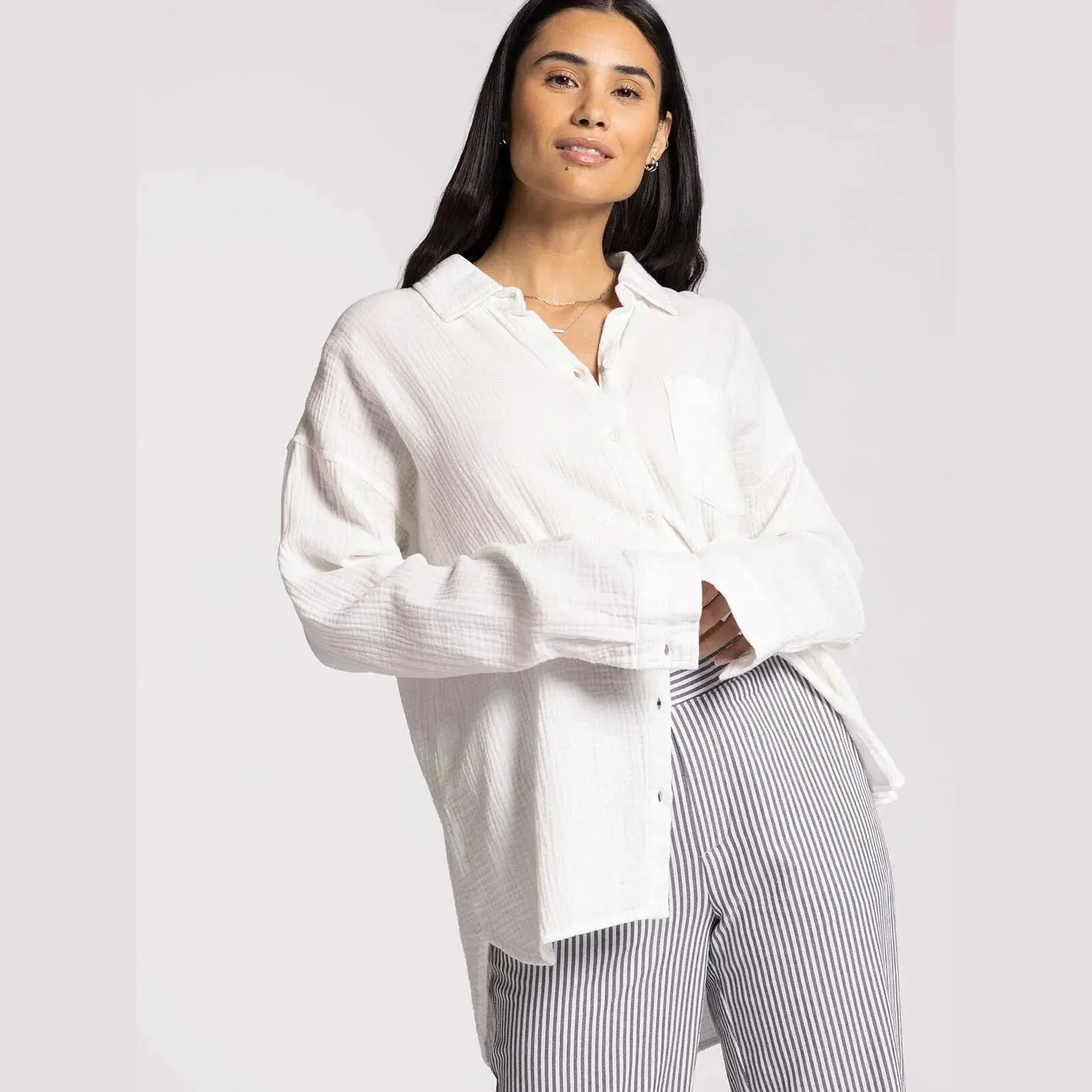 Thread & Supply Cotton Gauze Button Down