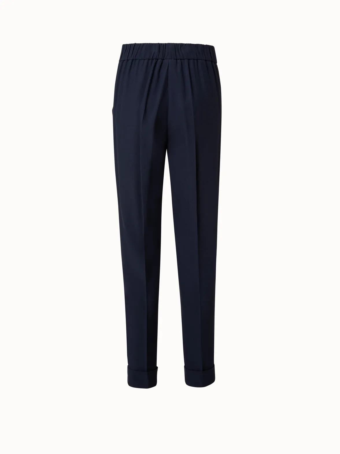 Viscose Crêpe Tapered Pants