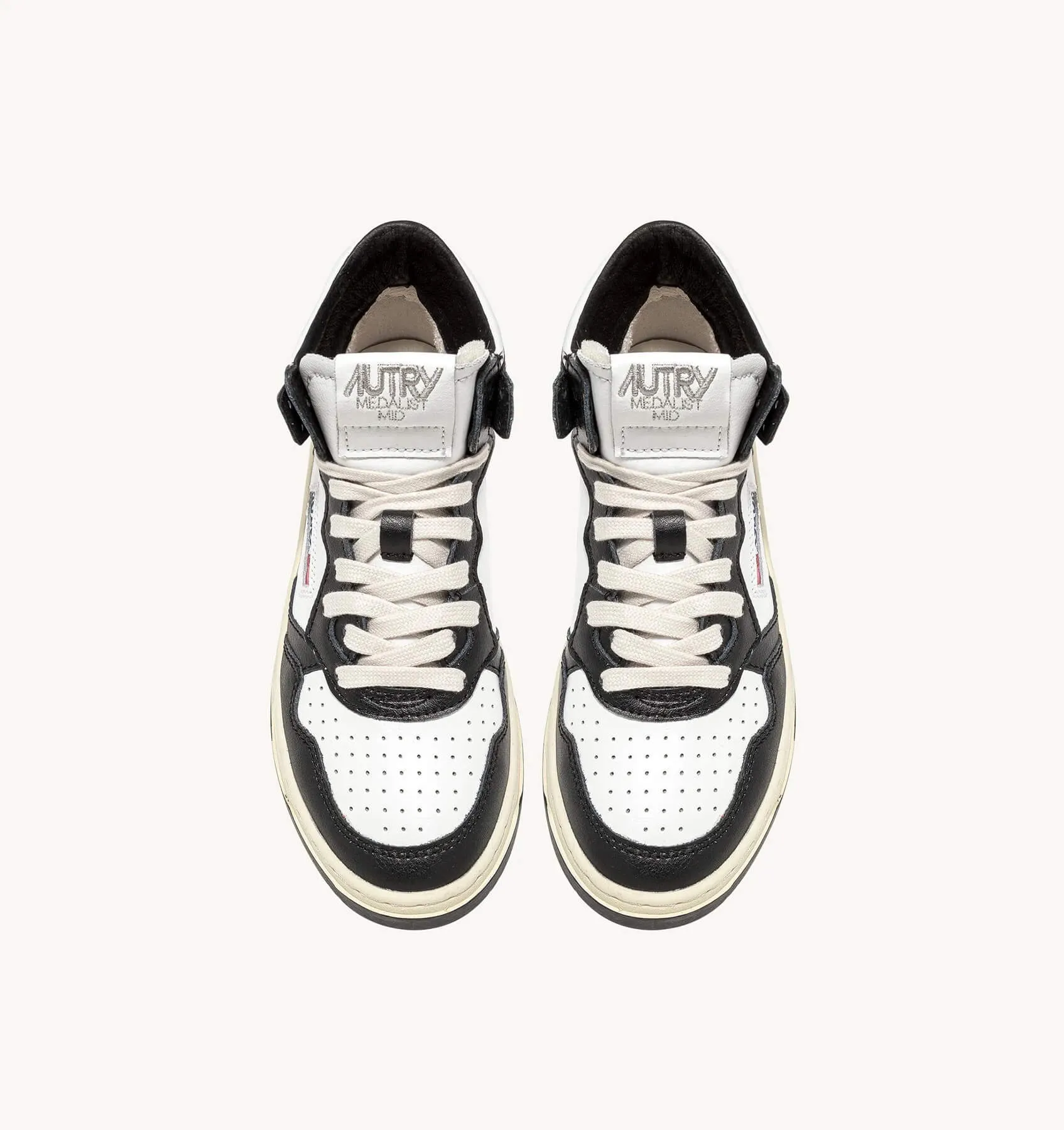 W Medalist Mid Sneakers in Two-Tone Leather