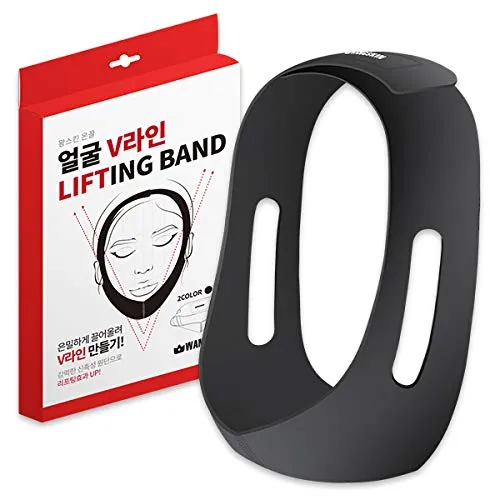 Wangskin Face V Line Lifting Band V shape Facial Slimming Chin Up Black