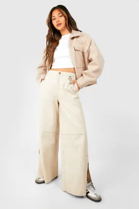 Wide Leg Side Split Pants