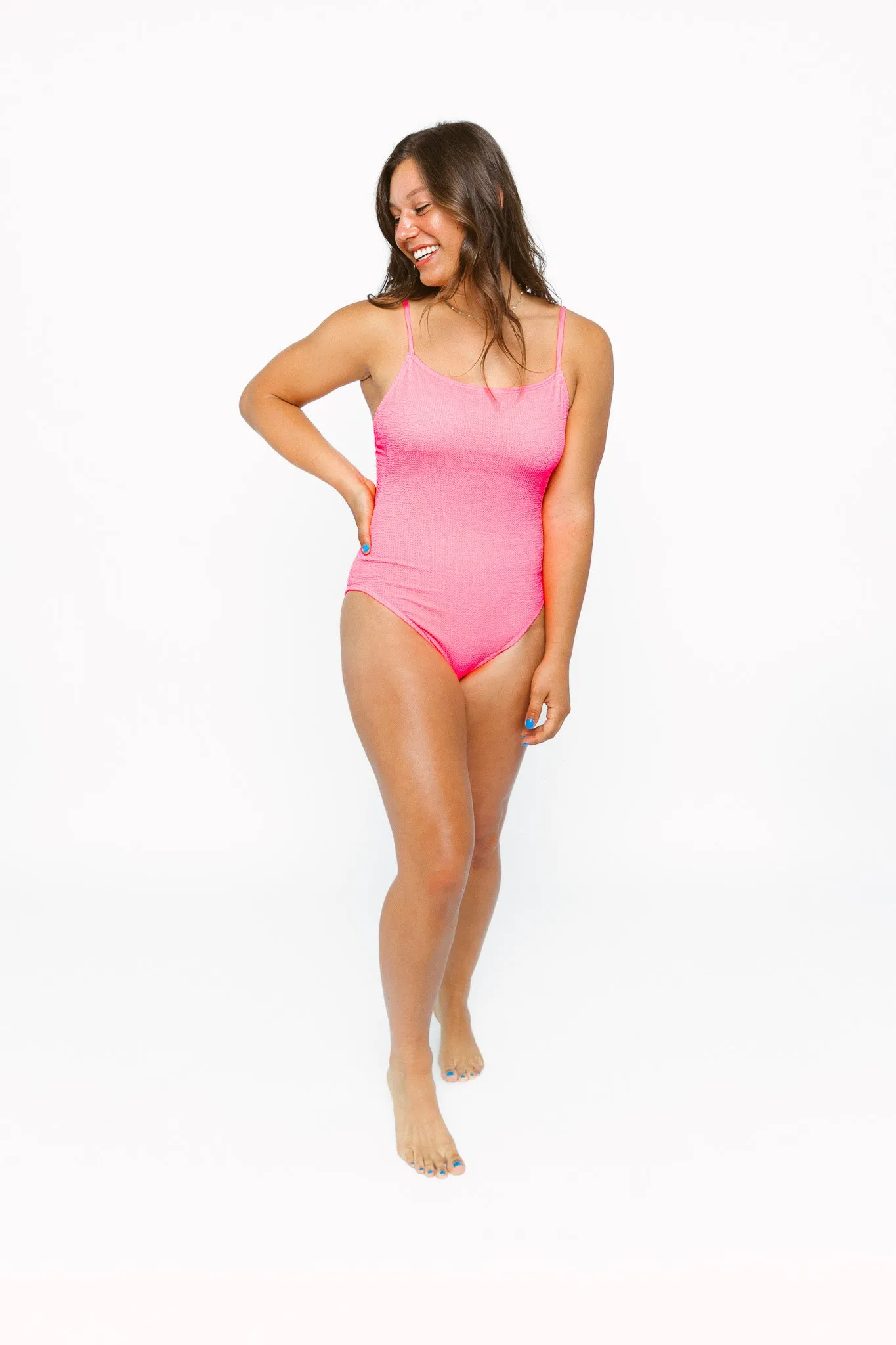 Women's One-Piece Swimsuit - Neon Pink