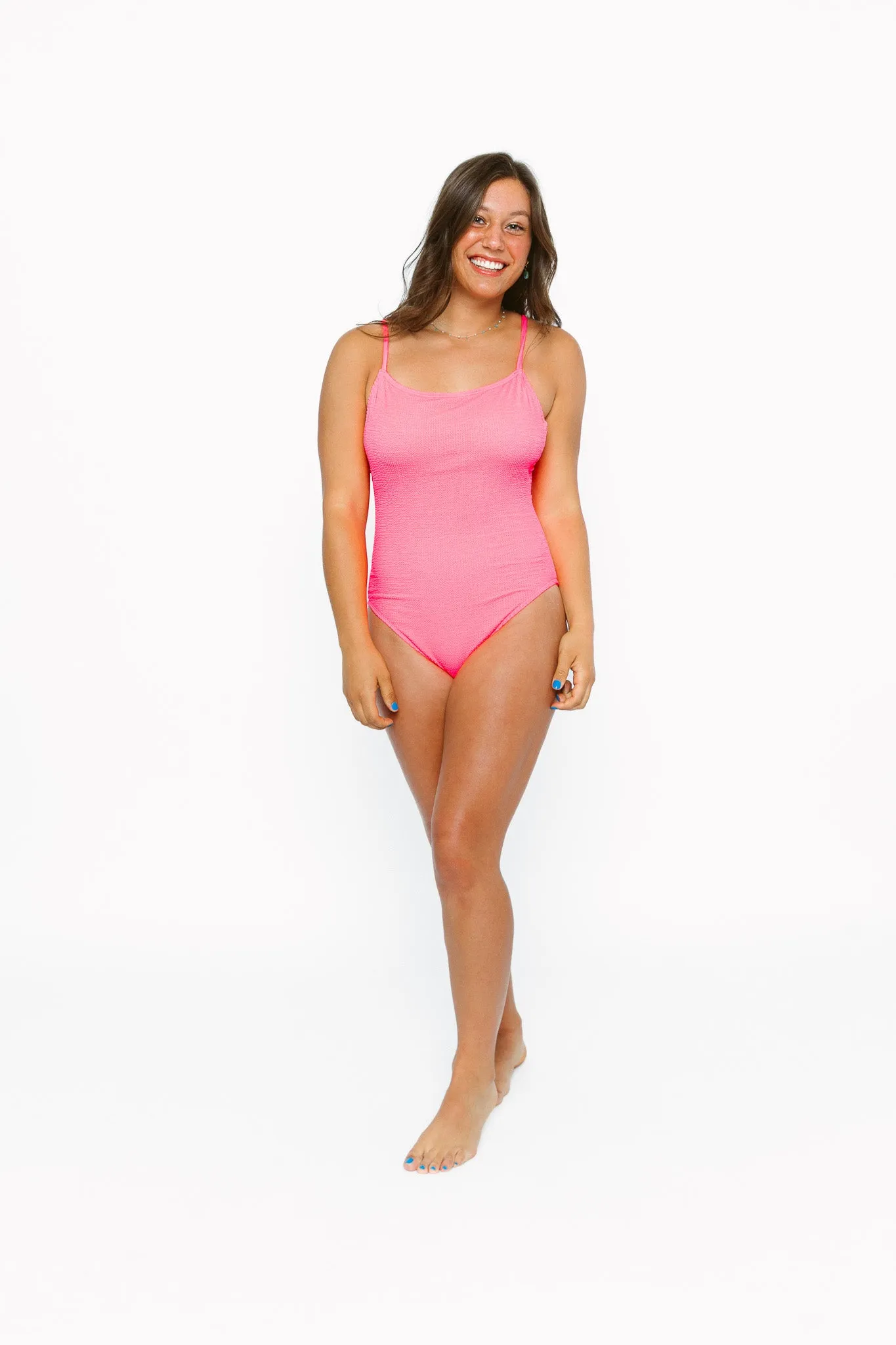 Women's One-Piece Swimsuit - Neon Pink