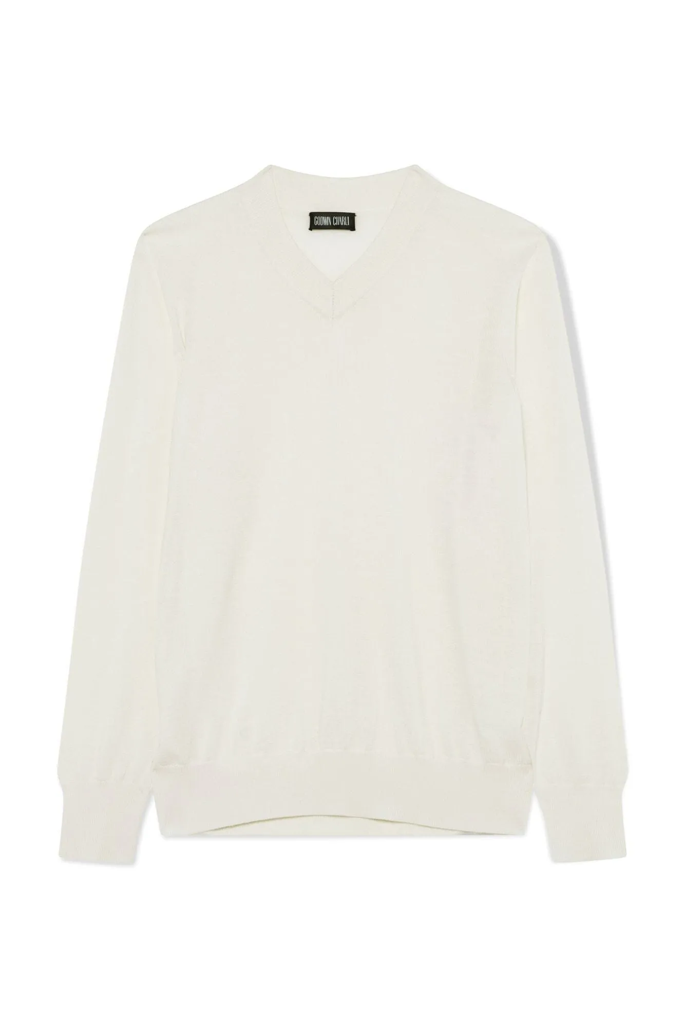 Women's V Neck Merino Wool - Off White