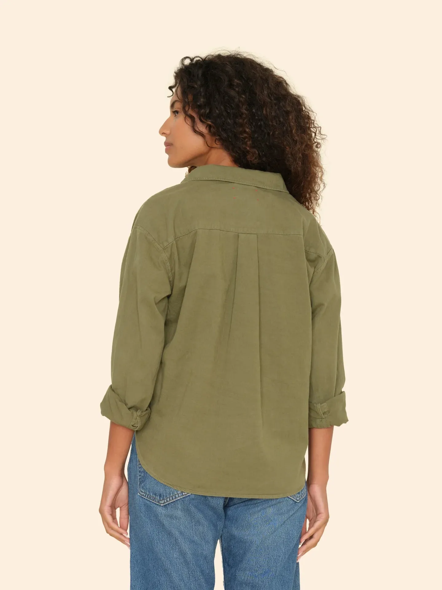 Xirena ASHER Twill Button Down in Hazy Sage 