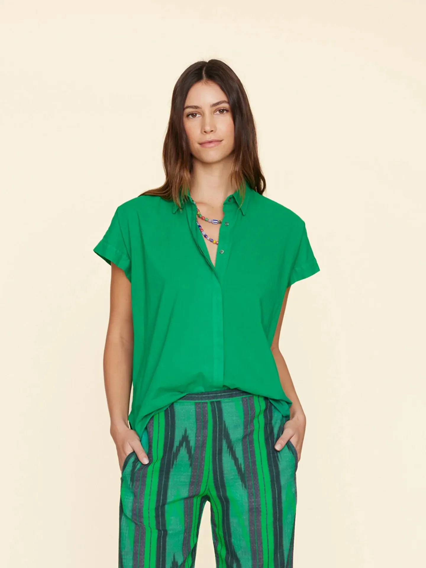 Xirena HOMER Short Sleeve Button Down in Sea Green 