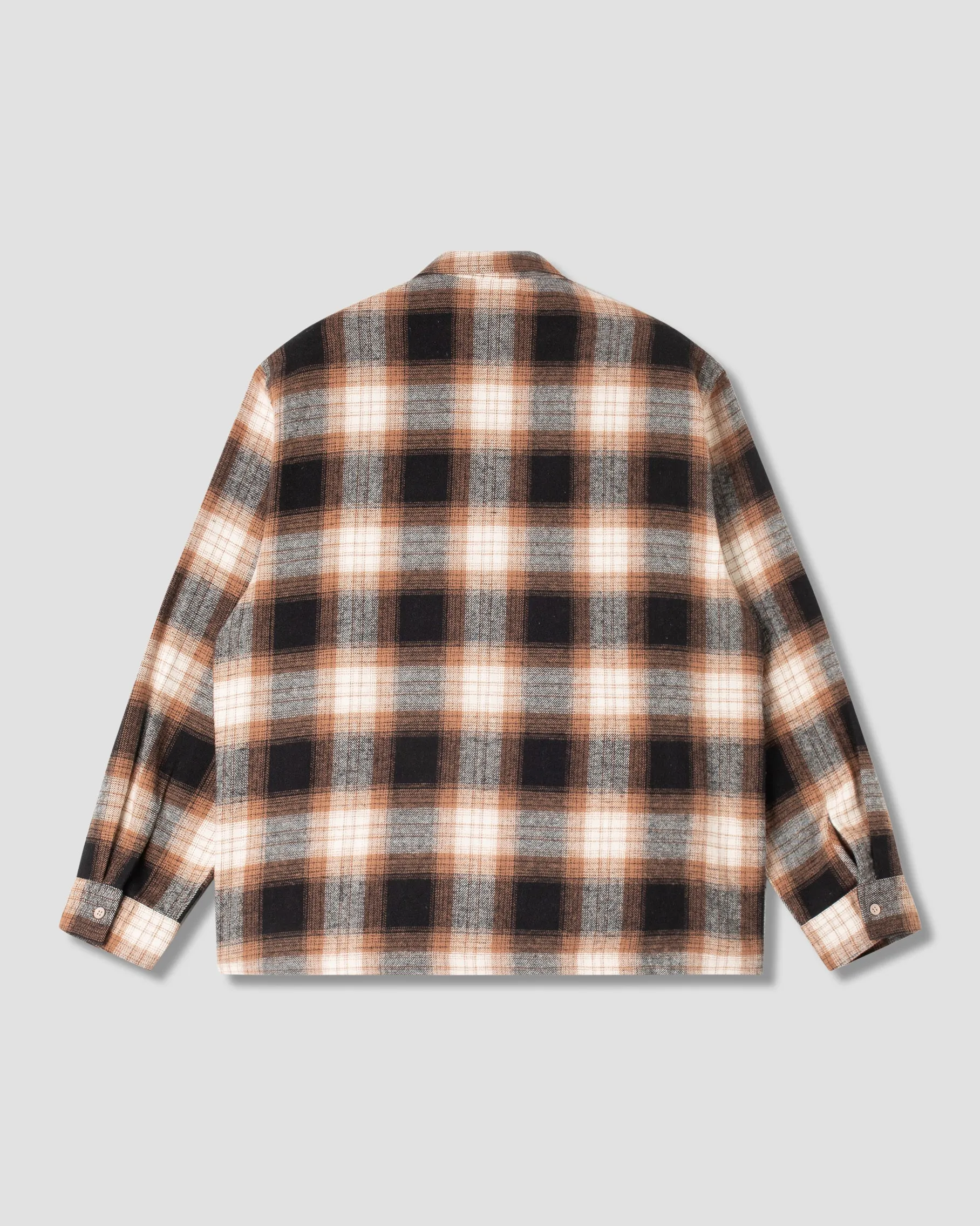 Zip Shirt (Brown Plaid)