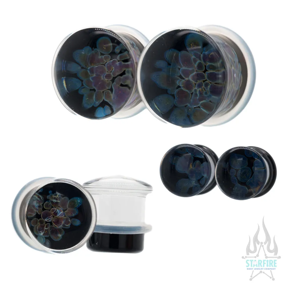 Zoa Glass Plugs - Amber Purple