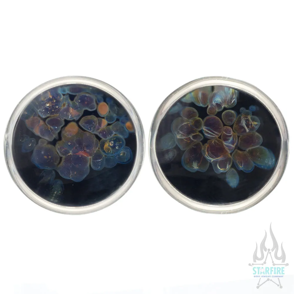 Zoa Glass Plugs - Amber Purple