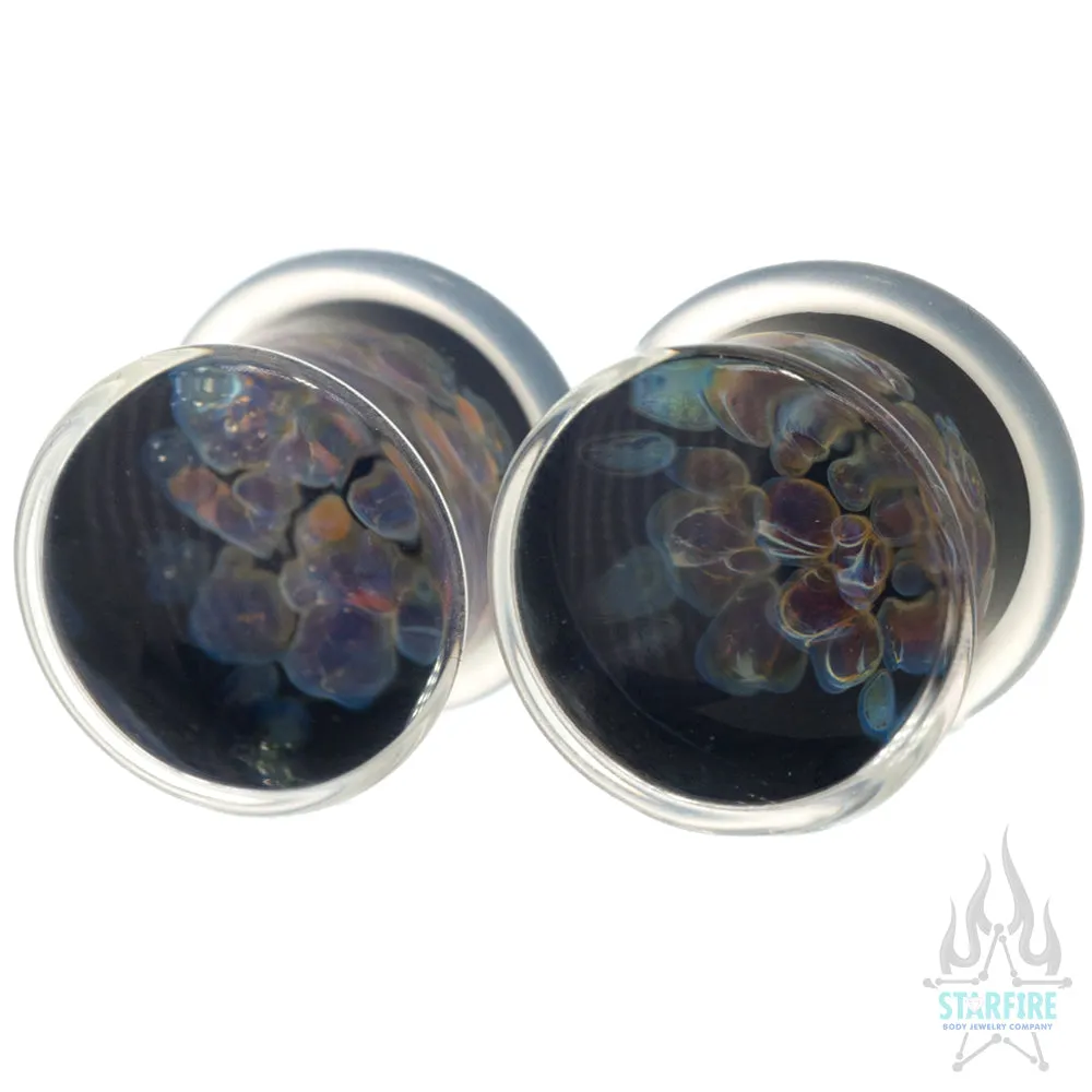 Zoa Glass Plugs - Amber Purple